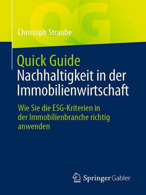cover image of Quick Guide Nachhaltigkeit in der Immobilienwirtschaft